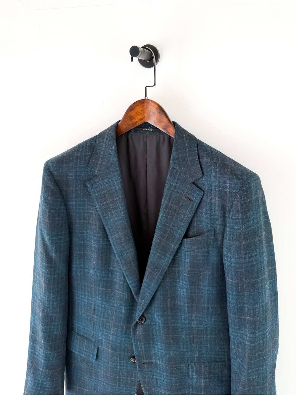 NEW Ermenegildo Zegna Cashmere Milano Easy Teal Plaid Sport Coat Men Blazer 40R - Picture 6 of 16